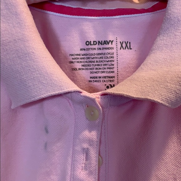 Pink Short Sleeve Polo Shirt XXL Vintage Old Navy - Picture 2 of 8